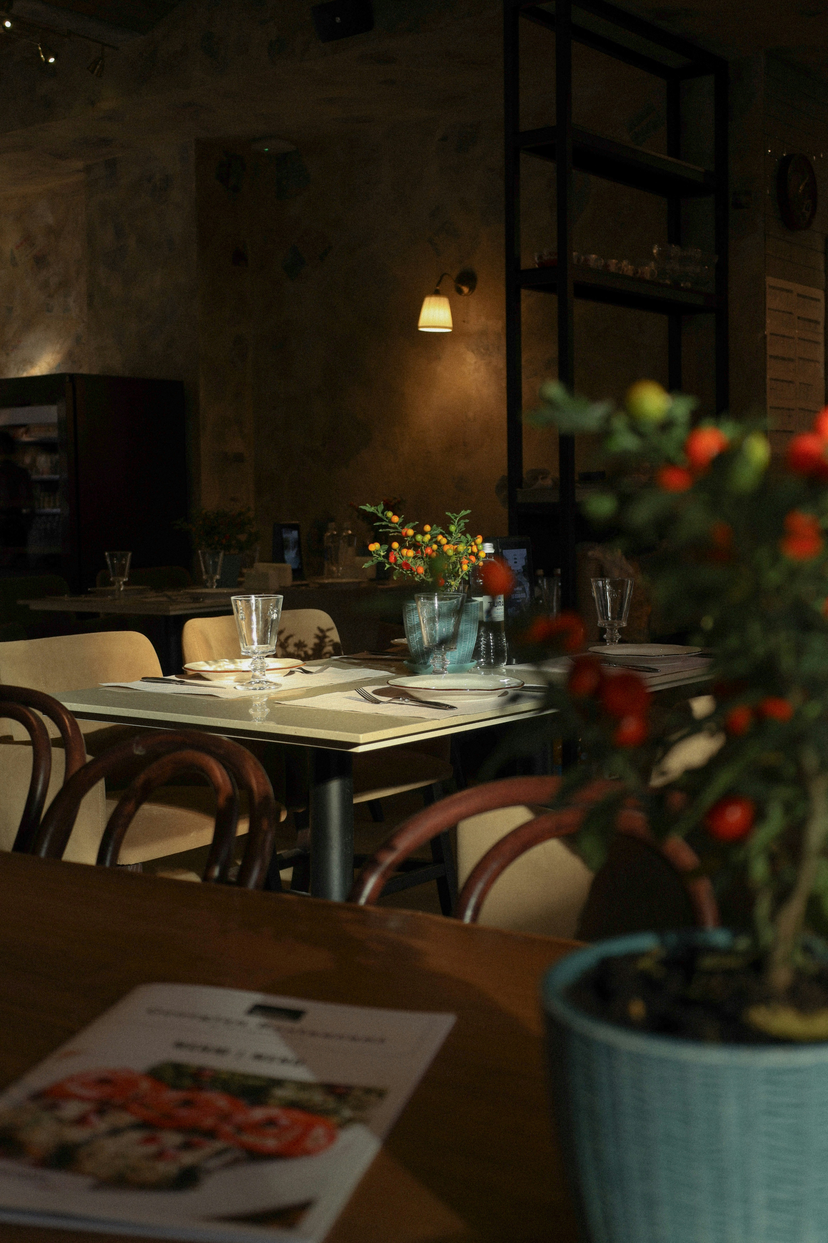 Dining table in a room